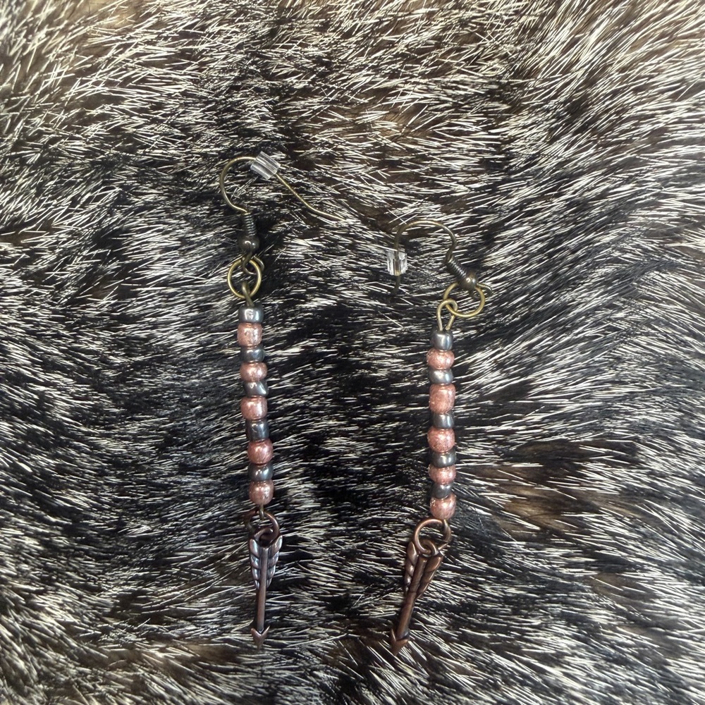 Elegant Beaded Drop Earrings